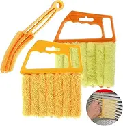 2Pcs Window Venetian 7 Finger Dusting Cleaner Tool and 1Pc Window Blind Cleaner Duster Brush Hand-Held Window Shutters Venetian Shades Brush Window Air Conditioner Duster Dirt Cleaner …