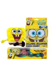 SpongeBob SquarePants Spongbob Card Game Squishy Balls & Plush Bundle Set of 3