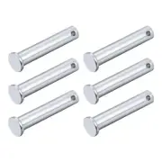 Clevis Pins (10mmx50mm) 6Pcs, Single Hole Flat Head Carbon Steel Fastener Pin