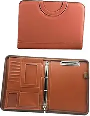 Veemoon Pu Leather Portfolio A4 Multifunctional Zipper Business Office Calculator