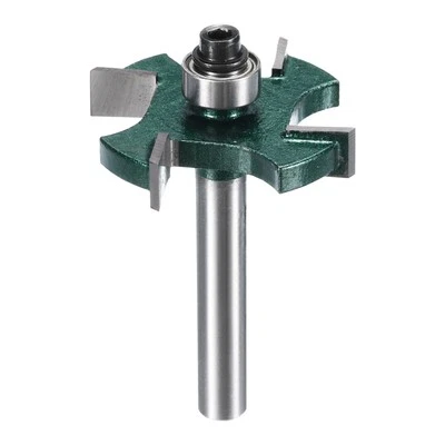 T Slot Cutter Rabbet Router Bit 1/4" Shank 1-3/8" x 1/4" 4 Wing W Bearing