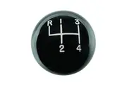 Hurst Classic Shifter Knob 4 Speed Black High Gloss 3/8"-16 Thread Size