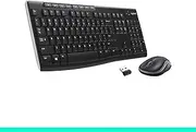 Logitech MK270 Wireless Keyboard and Mouse Combo for Windows, 2.4 GHz Wireless, Compact Mouse, 8 Multimedia and Shortcut Keys, 2-Year Battery Life, for PC, Laptop