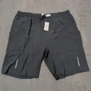Baleaf Men's Black 3D Padded Loose Fit Cycling Shorts (3XL) *BRAND NEW*