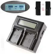 LCD Dual 2 Battery Charger for CAN0N LP-E8 EOS 550D 600D 650D 700D T5i T4i T3i