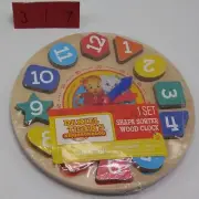 Daniel Tiger’s Shape Sorter Clock Puzzle 12pc Learn Time, Colors & Shapes