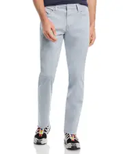 Ag Everett Straight Fit Twill Pants in White Sand
