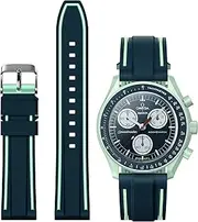 [Stanchev] Strap for Omega x Swatch MoonSwatch, Rolex, SEIKO Watch 20mm - Quick Release Soft Silicone Replacement Band for Speedmaster - Compatible With Men and Women