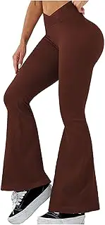 [Generic] Wide Leg Yoga Pants for Women High Waisted Bootcut Yoga Pants Dress Pants Casual Butt Lifting Wide Leg Pants