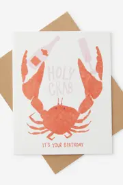 [Typo] Typo - Nice Birthday Card - Holy crab bday SOLID HOLY CRAB BDAY