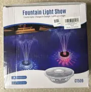 Fountain Light Show, 7 Color Changing Lights, Sprays up to 3.9ft, IP68 Sealed