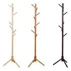 Wooden Coat Rack Space Saving Coat Hanger Stand for Entryway Office Bedroom