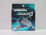 Gillette Mach 3 Pack of 8 Cartridges With 3 Blades New In Box