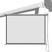 THBSHZMZR Manual Pull Down Projector Screen 40" 50" 60" 16:9 4:3 Roll Retractable Movie Screen 4K HD Ceiling Wall Mount Projection Screen(16:9,60")