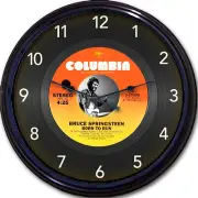 Bruce Springsteen Born to Run Wall Clock Retro Image of Vinyl 45 RPM Record 10"