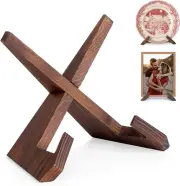 ANBOXIT Plate Holder Display Stand - 6.5 Inch Picture Frame Stand, Wooden Displa