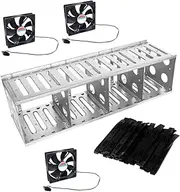 OSALADI 1set Hard Drive Cage Built Fans Multi-Layer Mechanical Hard Disk Rack for External Storage Shockproof Design for Desktop Use