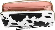 [TINEASUR] Cow Print Lady Purse Compact and Portable Wallet for Women Easy Access to Cards