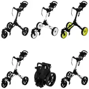 2025 FastFold Dice Push 3-Wheel Golf Trolley 360 Swivel Lightweight Square Cube