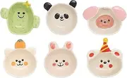Cuencos Salsa SOJA 6pcs Delicate Dessert Snack Bowl Ceramic Dipping Bowl Hot Pot Seasoning Dish Cute Sauce and Vinegar Dish