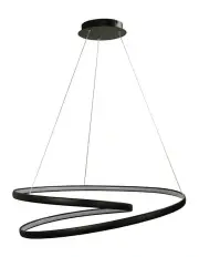 [Oriel Lighting] Infinity 80cm Led Spiral Pendant Black