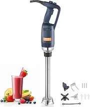VEVOR Commercial Immersion Blender, 350W Heavy Duty Hand Mixer, 20 inch Stepless Variable Speed Mixer with Stainless Steel Blade, Multi-Purpose Portable Mixer for Soup, Sauces, Mashed Potatoes, Cream