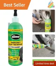 Non-Toxic Tire Sealant with Fibro-Seal Technology - 16 Oz for Quick Fixes