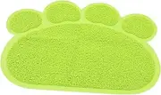 YARNOW Paw-Shaped Pet Feeding Mat Litter Box Mat Non-Slip Bowl Tray Mats for Dog Food Dish Drinking Feeding Pad Kitten Floor Puppy Litter Green