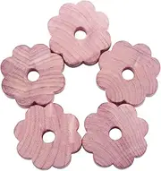 Yotsuba Cedar Rings, 12-Pack Cedar Rings for Clothes Storage - Natural Scented Insect Repellent for Moth Control - Easy to Hang on Hangers - Safe for Clothes, Linen, and Homes (Flower Ring)