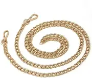 Purse Strap 120cm Metal Aluminum Bag Chain Replacement Parts Accessories for Hand-Woven Shoulder Handbag DIY Handmade Detachable Straps Straps(Gold)