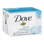Dove Gentle Exfoliating Beauty Bar Soap For Renewed Skin Moisturizer 2 Ct 24 Pk