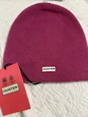 NWT Hunter Boots Play Essential Cuff Beanie Hat Hats Prismatic Pink Logo Roll