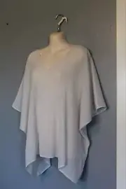 NWT Eileen Fisher Pleated Recycled Polyester Poncho Top XXS/XS