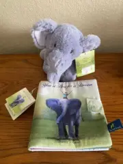 NWT Nancy Tillman Plush Elephant with "You're Here For A Reason Book"