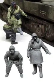 1/35 Resin Figure Model Kit Two Soviet Crew Soldiers NO TANK WW2 War Unpainted
