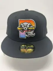 Portland Sea Dogs - New Era Hat Club Fitted Hat - Size 7 1/2 - Black