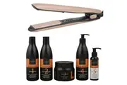 Cabello Silk Smooth Styler (Gold) + Cabello Complete Hair Care Treatment 'Keep Me Hot' - Combo