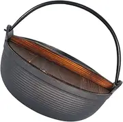 Happyyami 1Set Cast Stewpan Cookware for Camping Hiking and Outdoor Picnics Durable Non Stick Cooking Utensil for Stewing Boiling and Family Gatherings