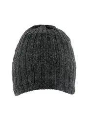 Dents Mens Lambswool Blend Knitted Beanie Hat - Charcoal