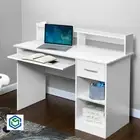 Artiss Office Computer Desk Study Table White Drawer Storage Laptop Student Home