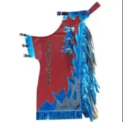 Western Cherry Top Grain Leather Softy 100 % Leather Chaps with Filigree