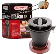 Mini Tabletop Fire Pit and Cast Iron Hibachi Grill Pan, Camping Tabletop Fire Pi