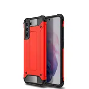MCC Shockproof Samsung Galaxy S21 FE 5G Fan Edition Heavy Duty Case Cover [Red]