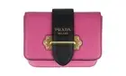 PRADA CAHIER SHOULDER BAG HANDBAG W BELT 1BL004 PINK LEATHER
