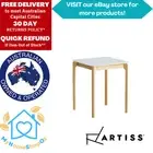 Artiss Coffee Table with Marble Effect Square 45cm x 45cm Pinewood and Chipboard
