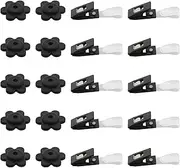 Create idea 20Pcs Garden Flag Rubber Stoppers and Adjustable Anti-Wind Flag Clips Flag Stops Accessories for Garden Flag Poles Stand to Keep Flags in Place