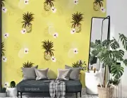 3D Pineapple Seamless Wallpaper Wall Mural Removable Self-adhesive 57