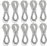 PVC Phone Cord Extension 10 Pieces Rj11 6p4c Coiled Cable Easy Install for Office Hotel