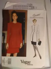 Vogue 1287 Sewing Pattern sz 6-8-10 Women's Jacket Top Skirt Scaasi