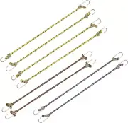 - 10" Mini Bungee Cords in Assorted Colors, 8 Pack
